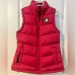 Canada weather gear Women's Fuchsia/Red Puffer Vest, size S